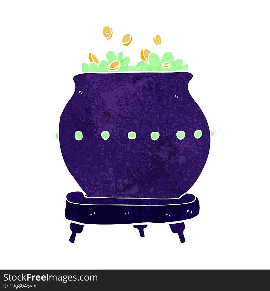 cartoon halloween pot