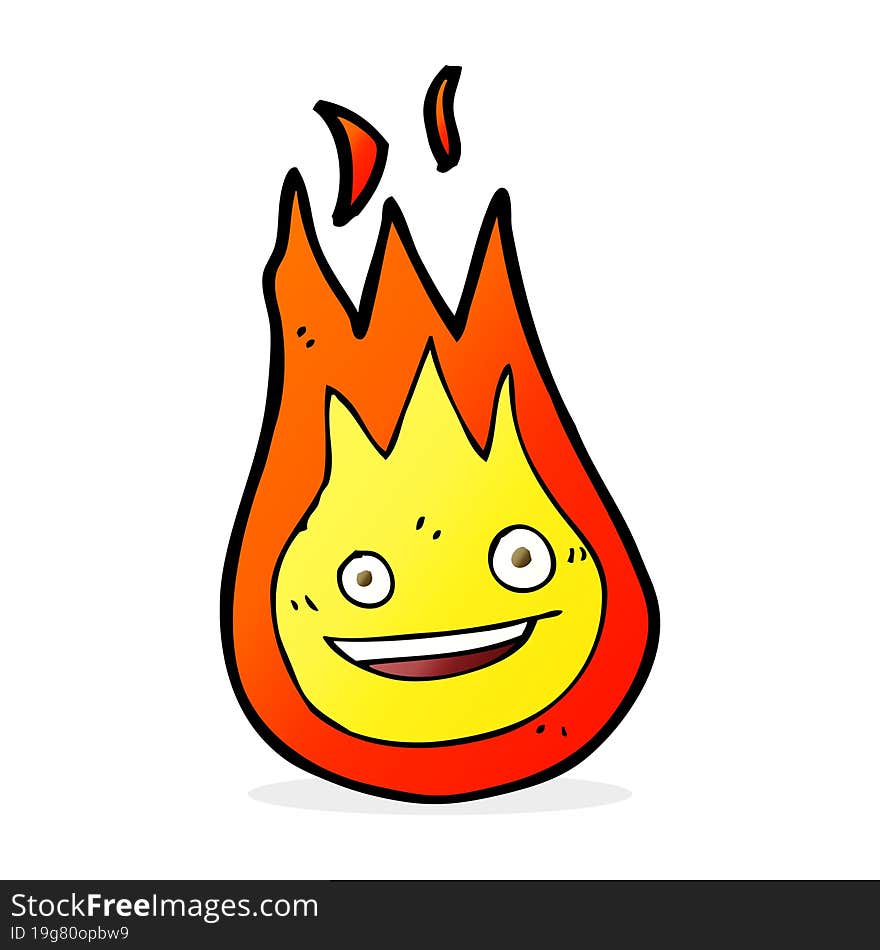 Cartoon Friendly Fireball