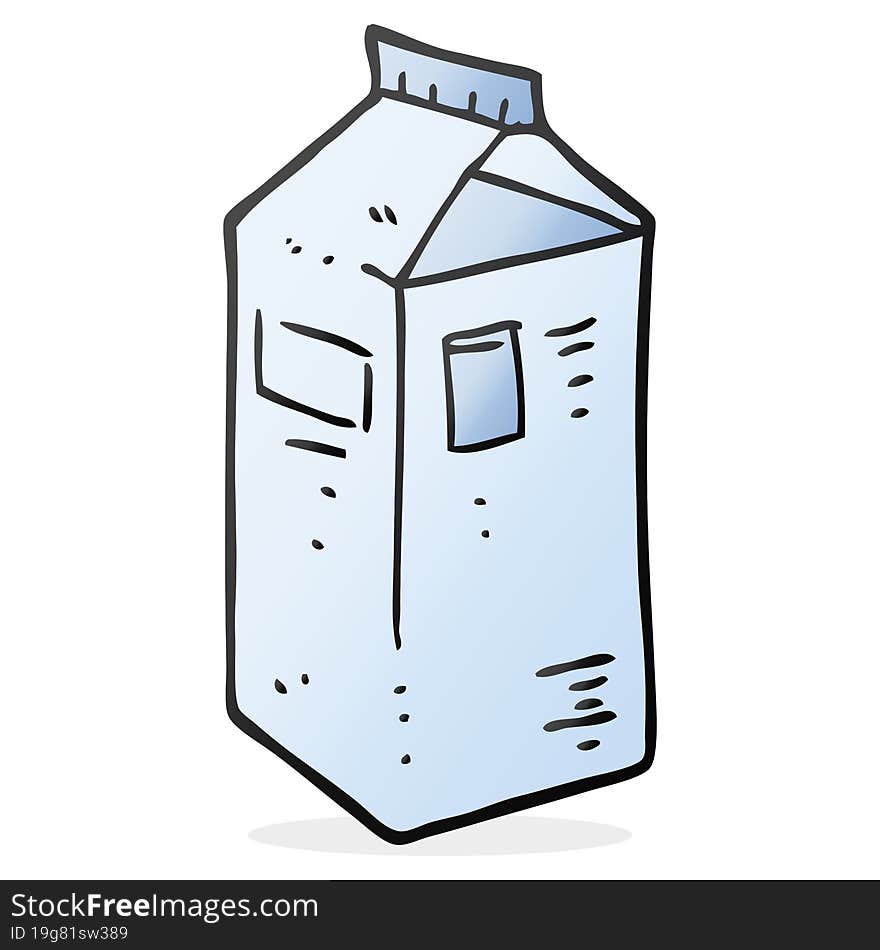 cartoon milk carton