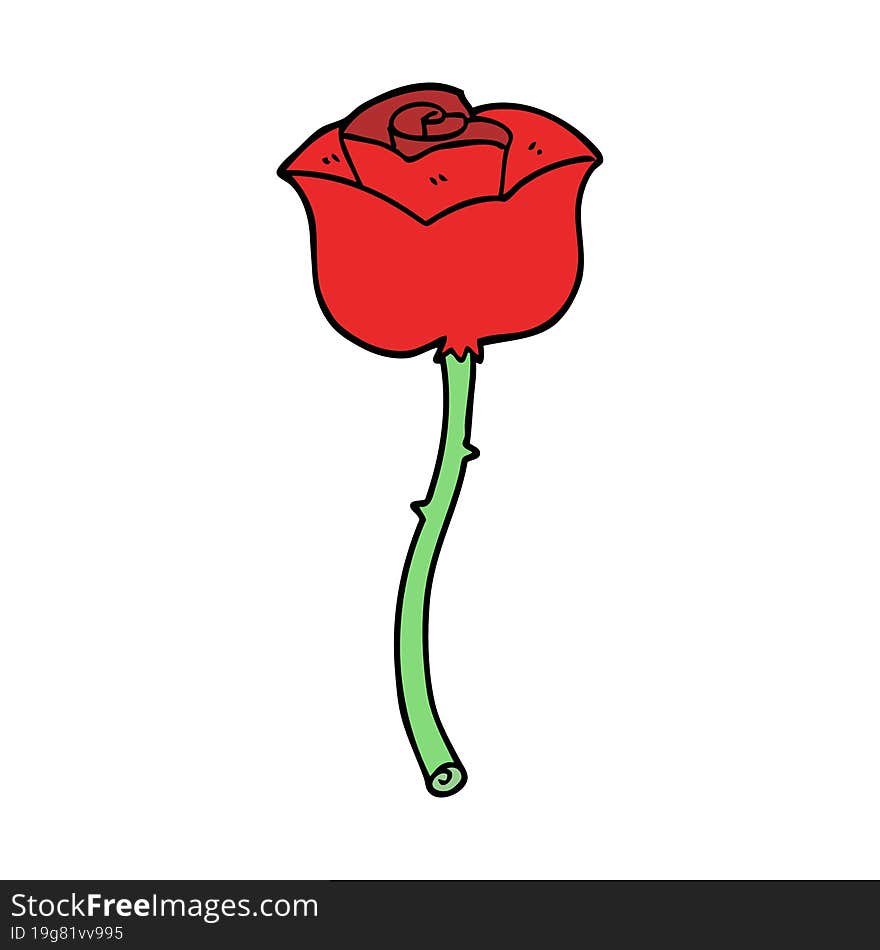 cartoon rose