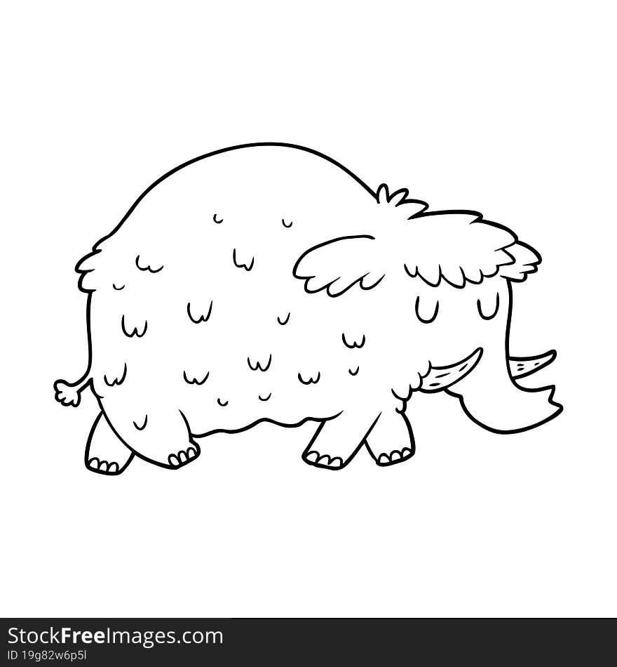 cartoon prehistoric mammoth. cartoon prehistoric mammoth