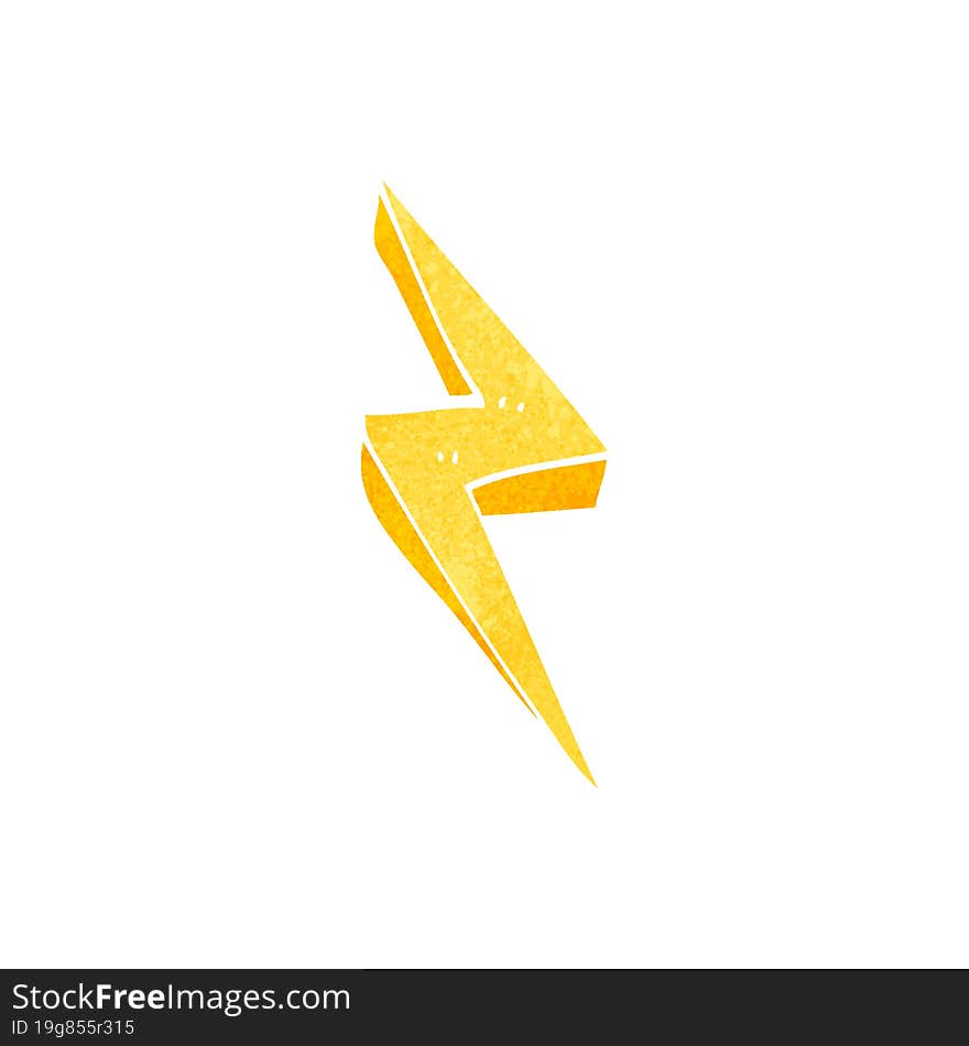 Cartoon Lightning Bolt Symbol