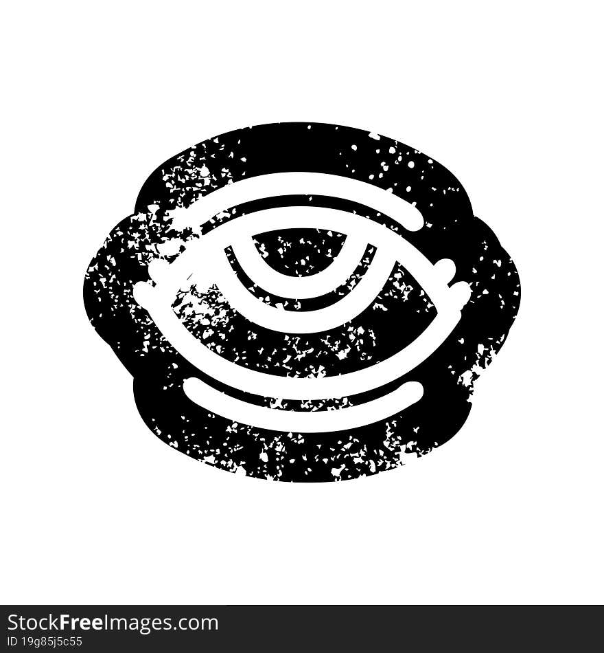 Eye Symbol Distressed Icon