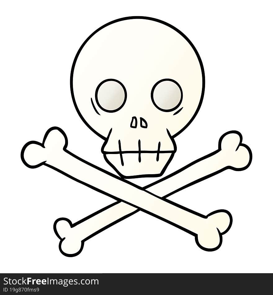 cartoon skull and crossbones. cartoon skull and crossbones