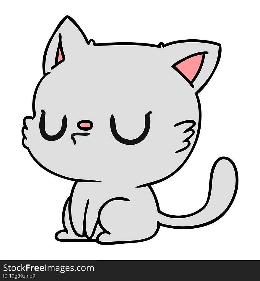 Cartoon Of Cute Kawaii Cat