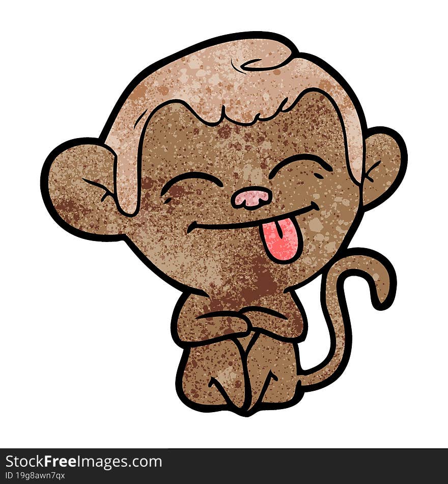 funny cartoon monkey. funny cartoon monkey