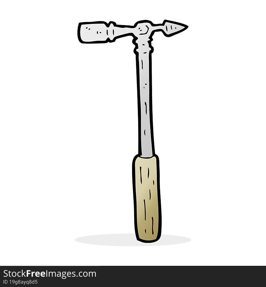 cartoon pin hammer