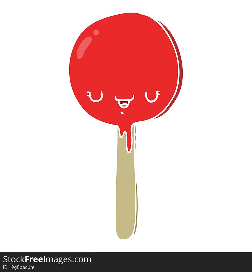 flat color style cartoon candy lollipop