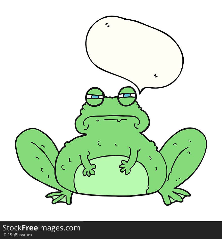 Speech Bubble Cartoon Frog