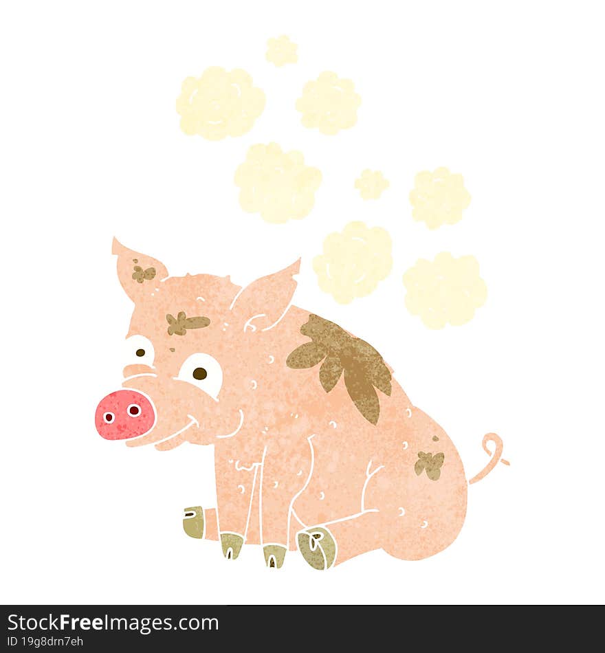 cartoon smelly pig