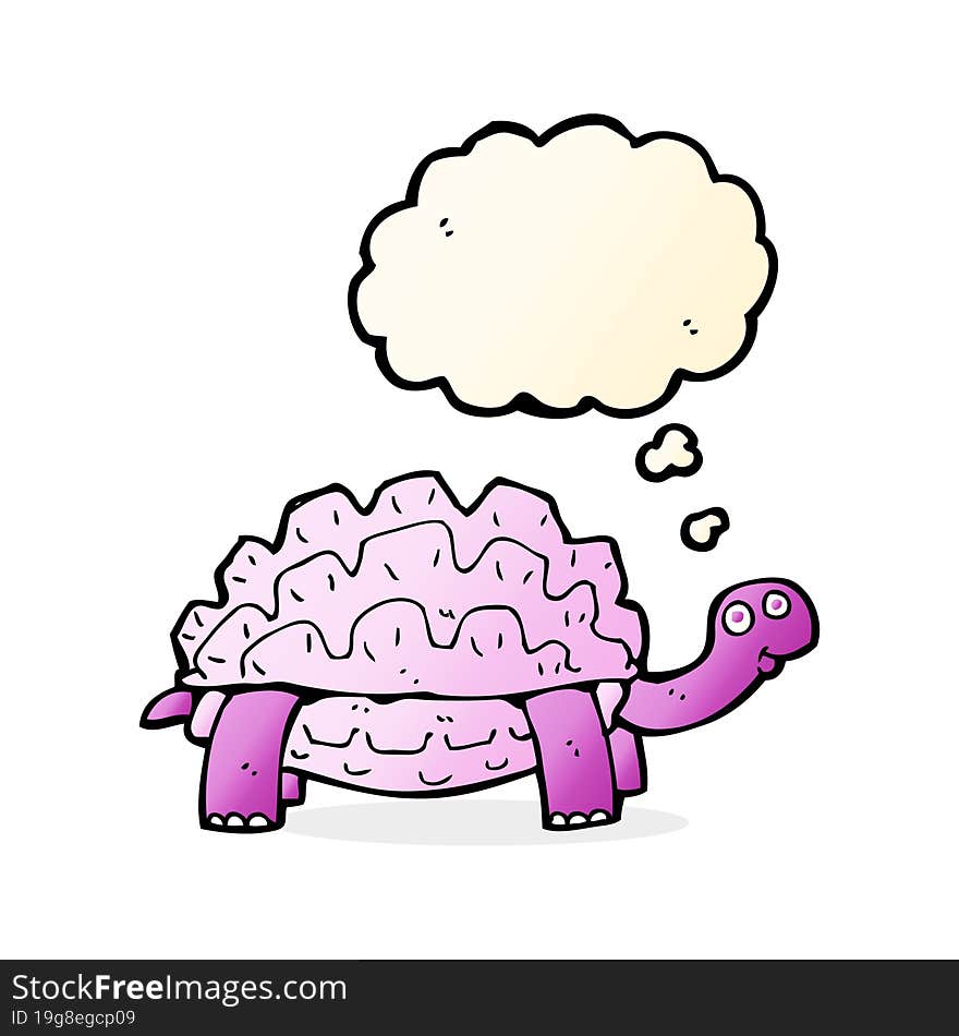 Cartoon Tortoise With Thought Bubble