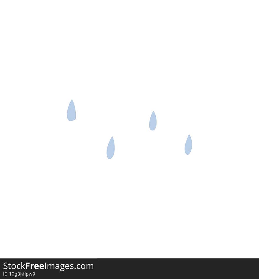 Flat Color Style Cartoon Rain