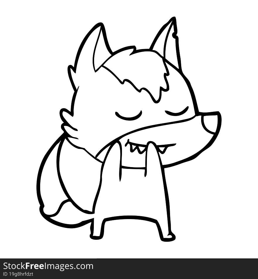 laughing cartoon wolf. laughing cartoon wolf