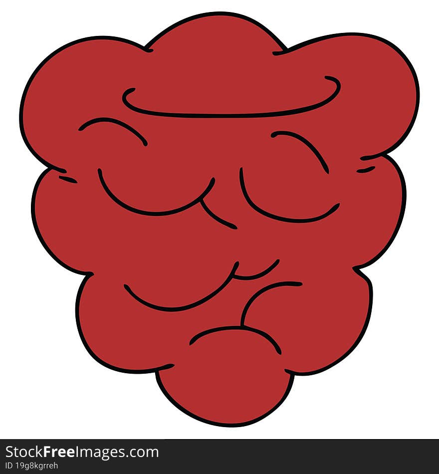 quirky hand drawn cartoon raspberry