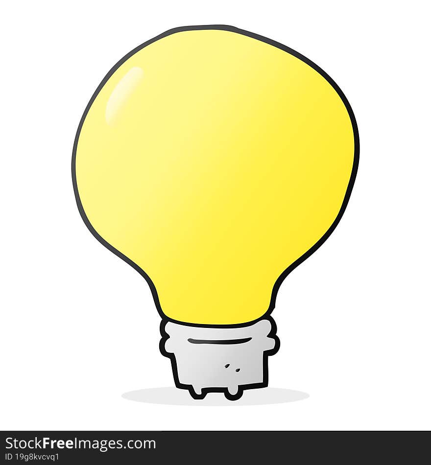 freehand drawn cartoon light bulb