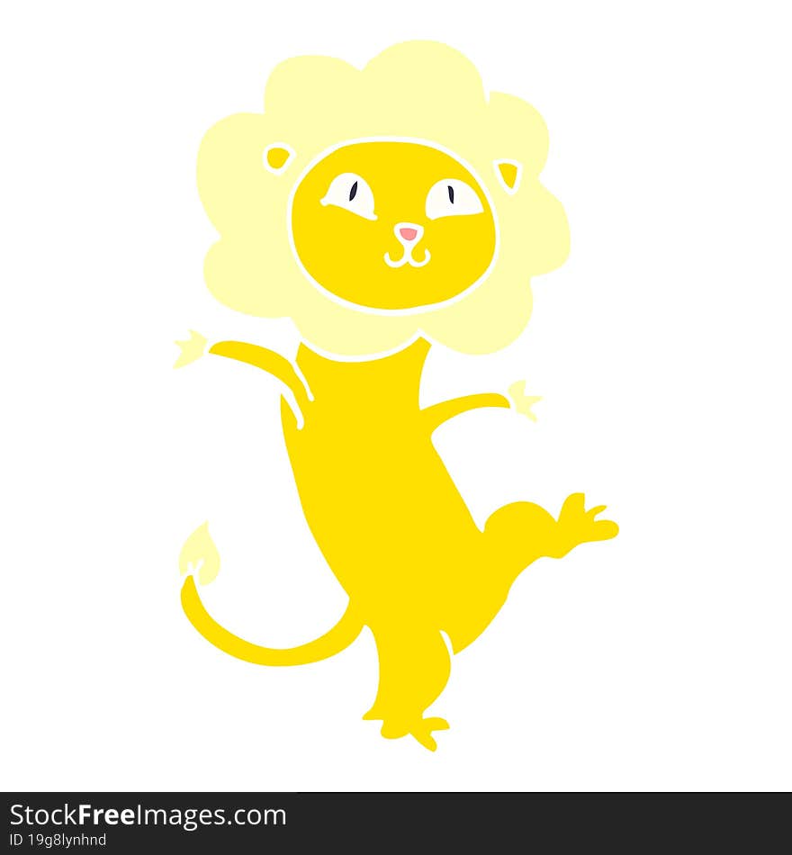 cartoon doodle happy lion