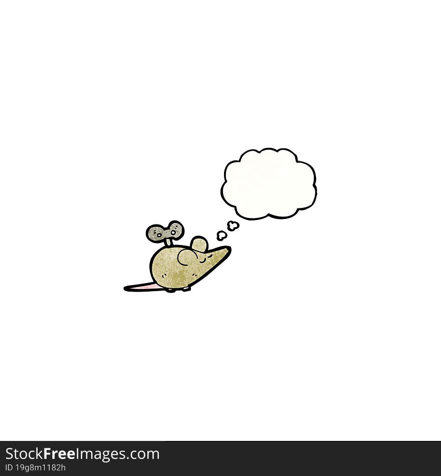 Cartoon Mouse With Thought Bubble