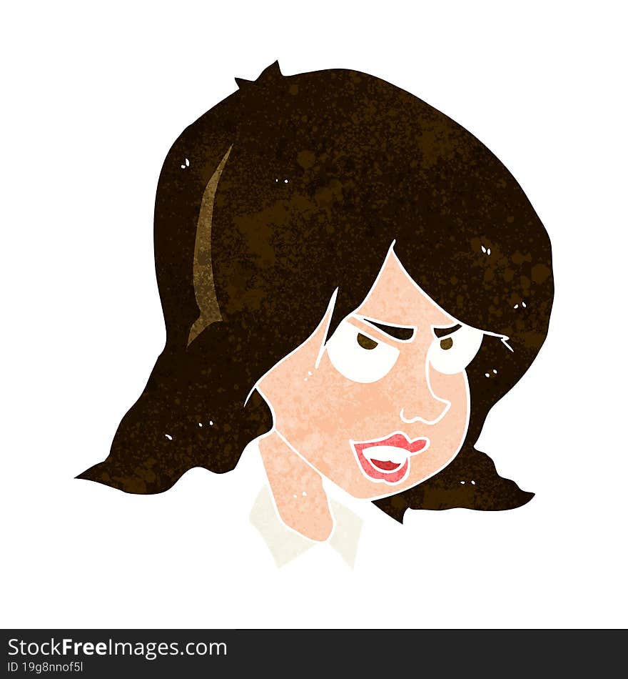 cartoon annoyed woman