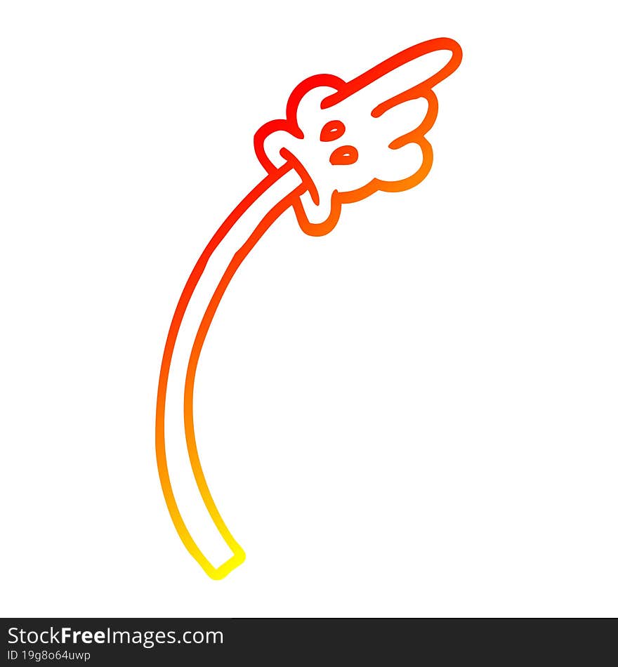 warm gradient line drawing of a cartoon hand gesture