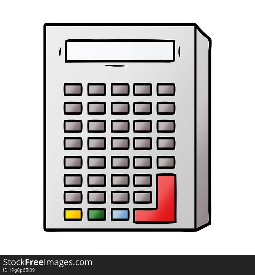 cartoon calculator. cartoon calculator