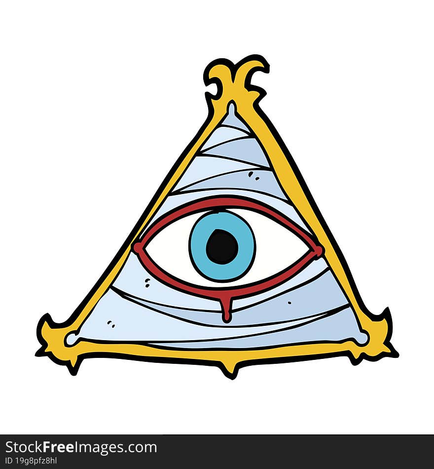 cartoon mystic eye symbol