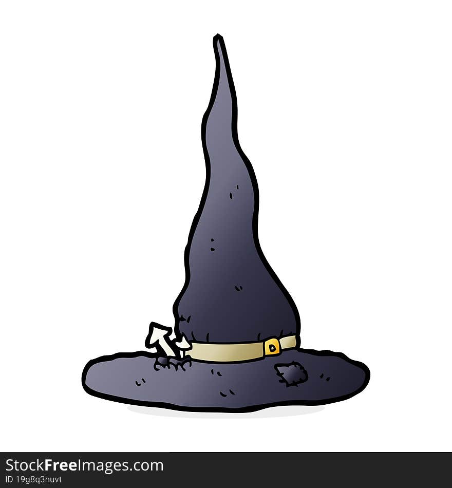 cartoon spooky witches hat