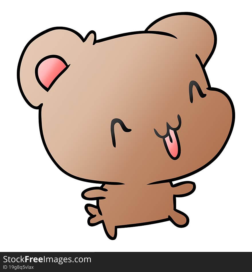 gradient cartoon kawaii cute happy hamster