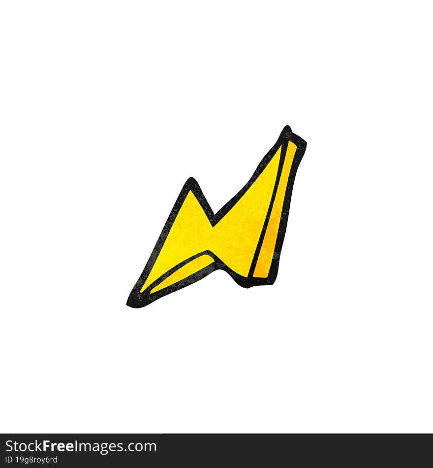 Textured Cartoon Lightning Bolt Doodle