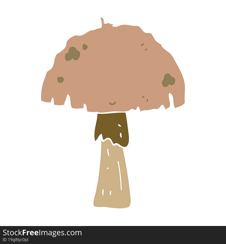 Flat Color Style Cartoon Mushroom