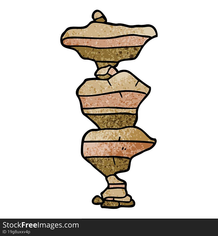 cartoon doodle of stacked stones