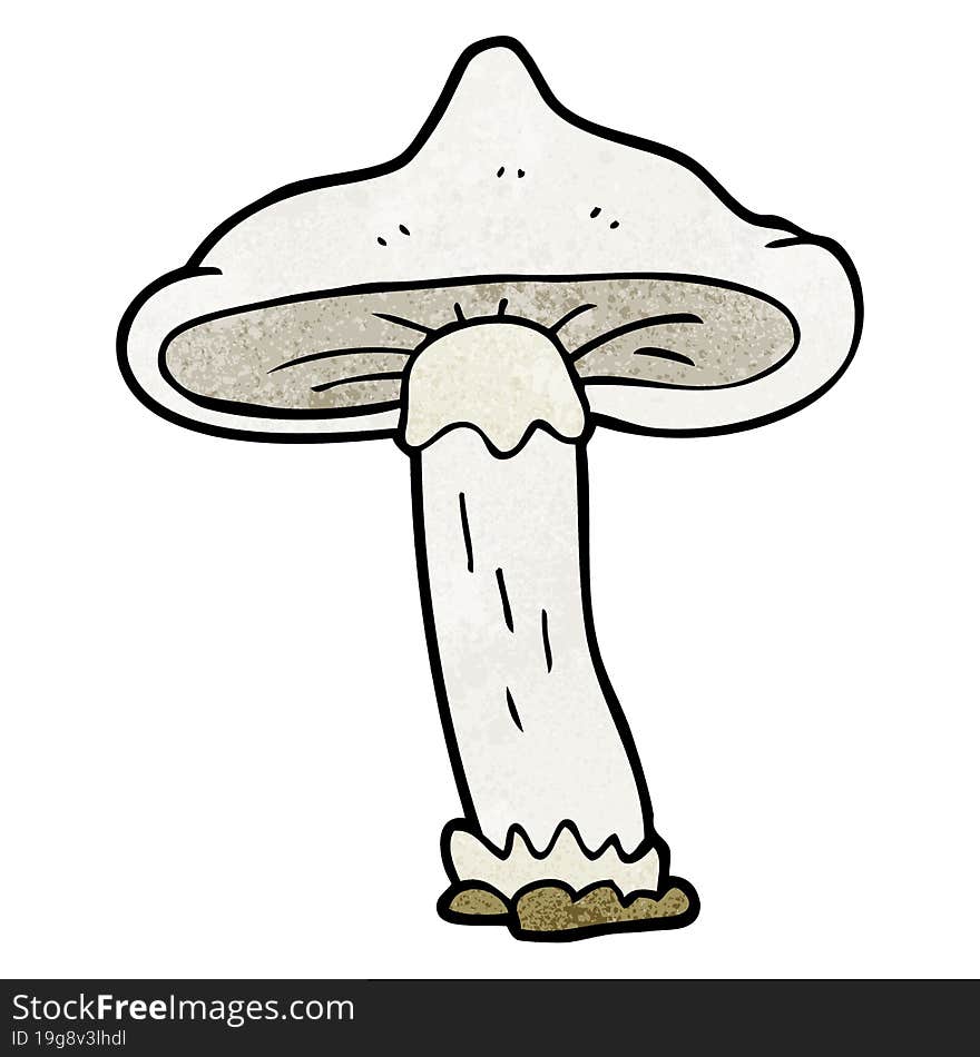 Textured Cartoon Mushroom