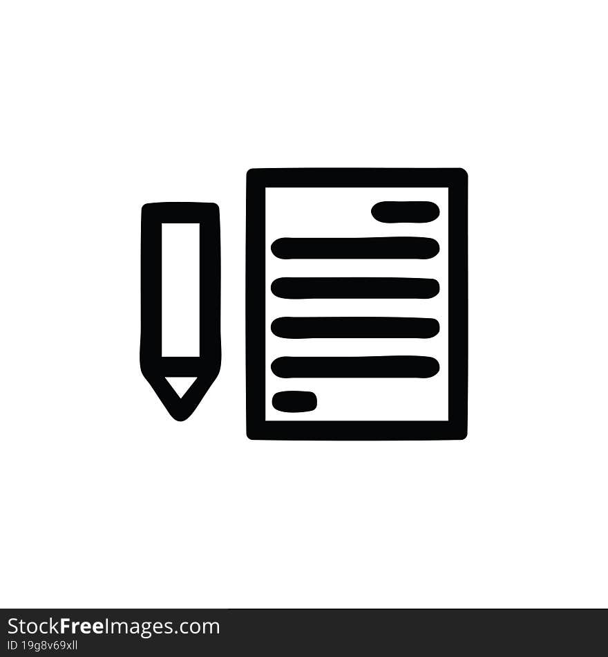 document and pencil icon