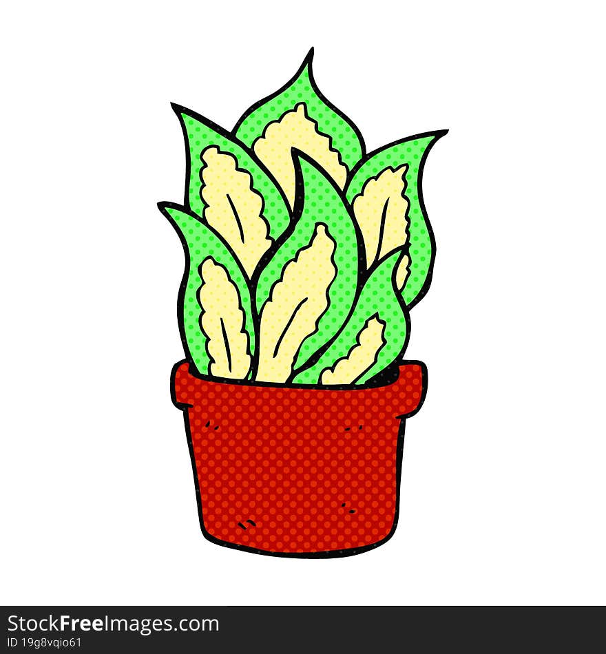 cartoon house plant