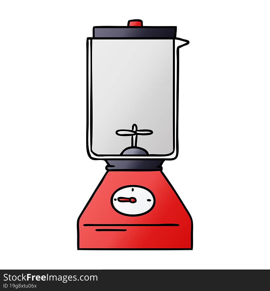 gradient cartoon doodle of a food blender