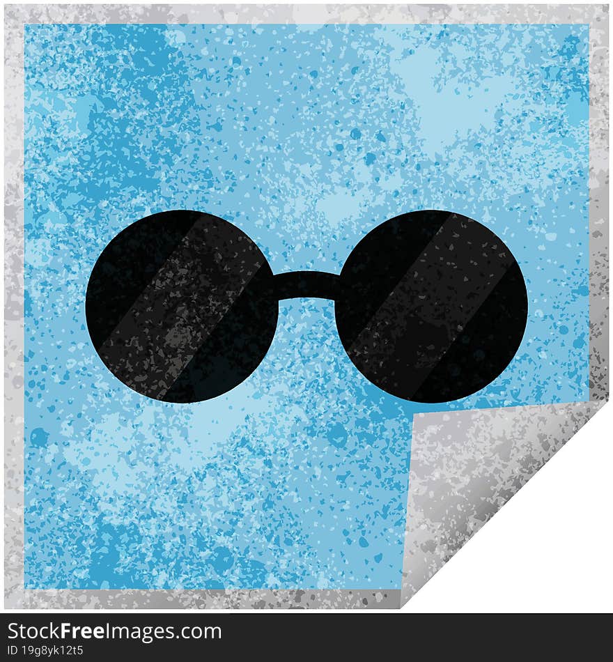 sunglasses graphic square sticker