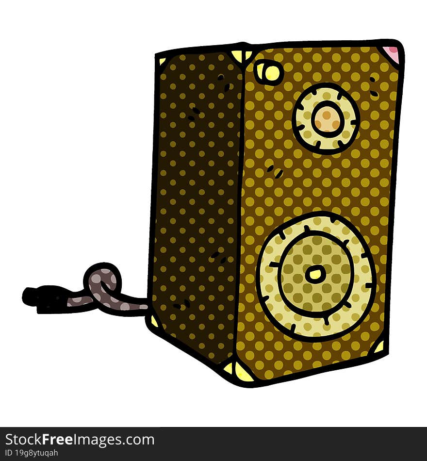 Cartoon Doodle Retro Speaker