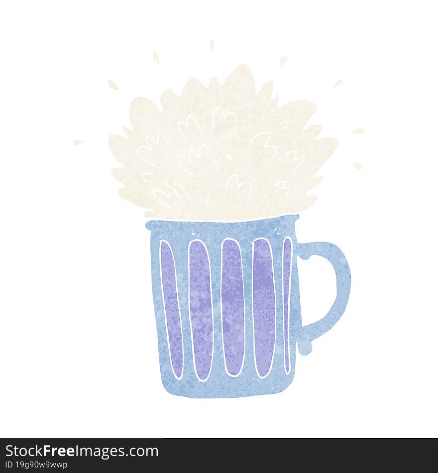 cartoon frothy beer