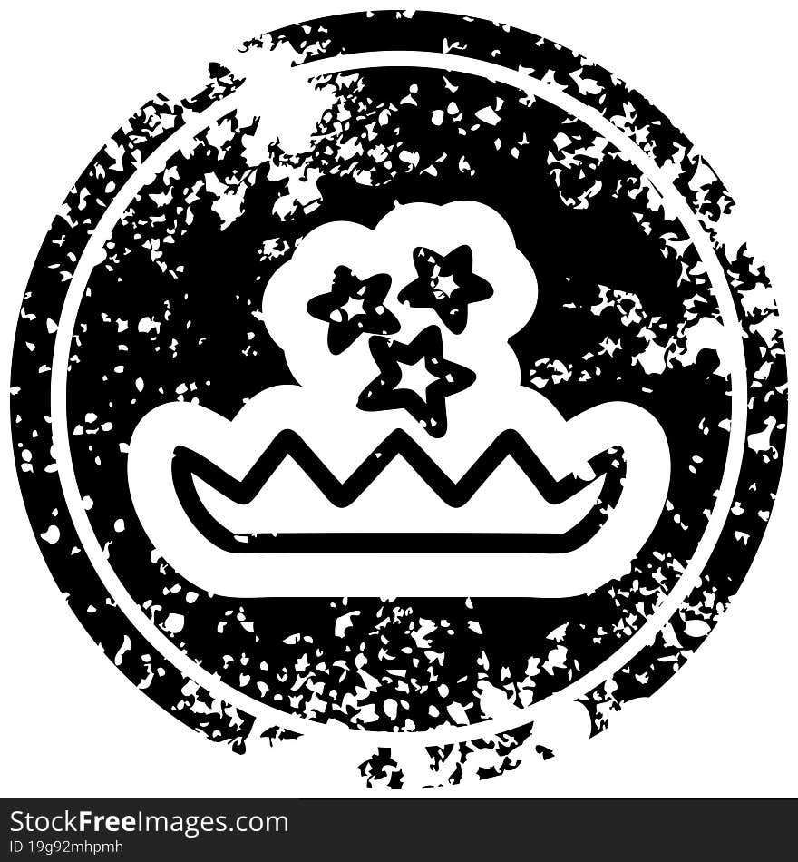 magical flower distressed icon