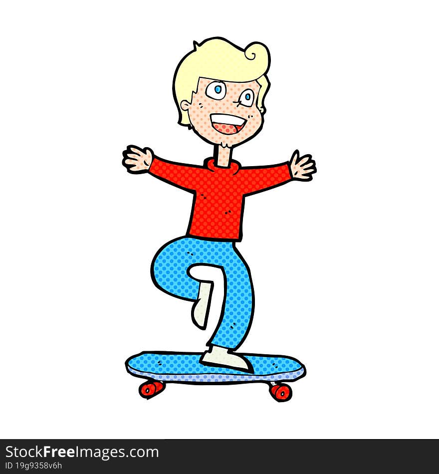 cartoon skater boy