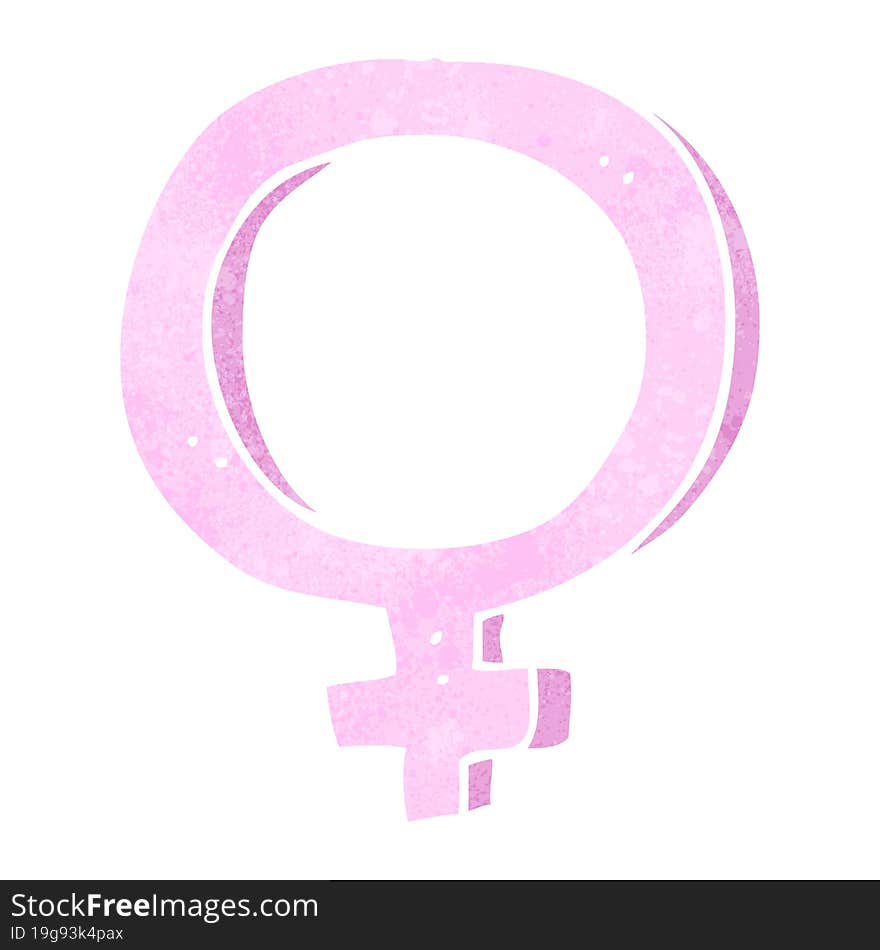 Retro Cartoon Female Symbol