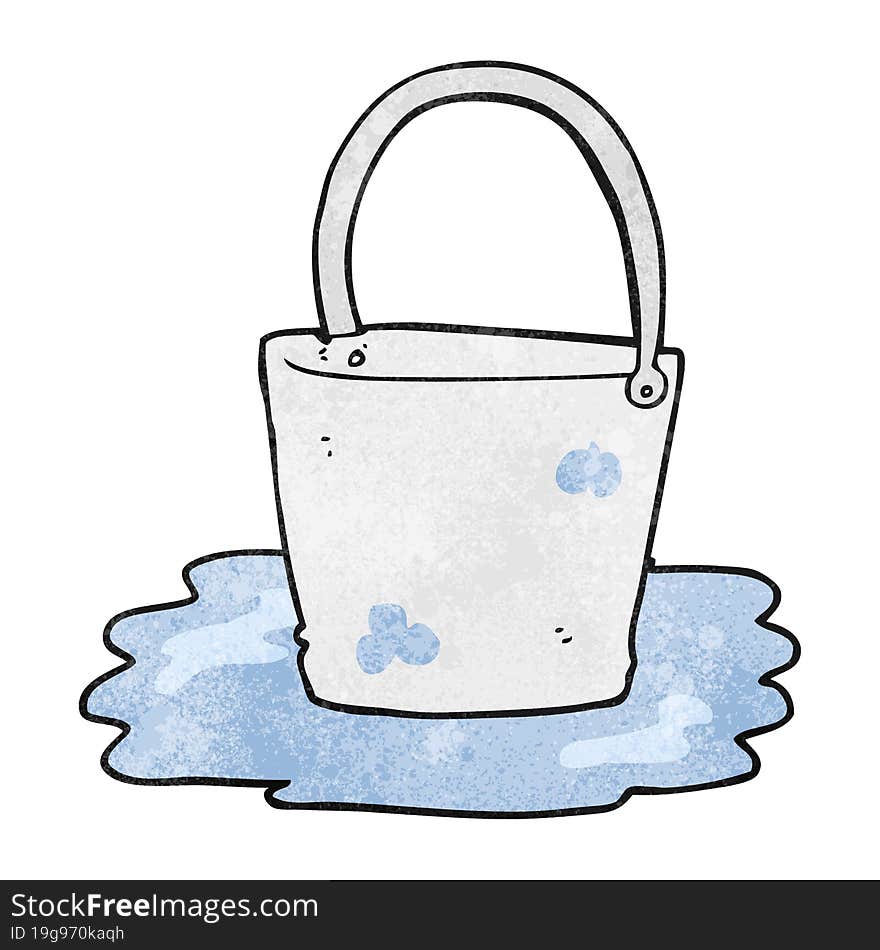 Textured Cartoon Water Bucket