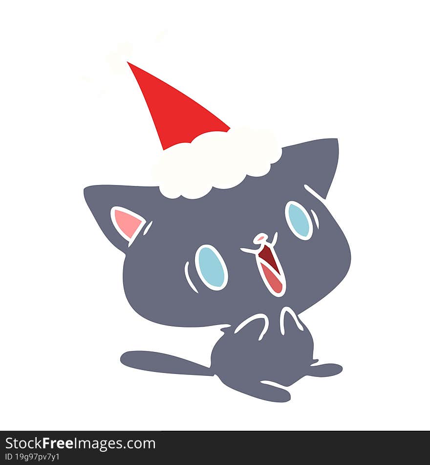 Christmas Cartoon Of Kawaii Cat