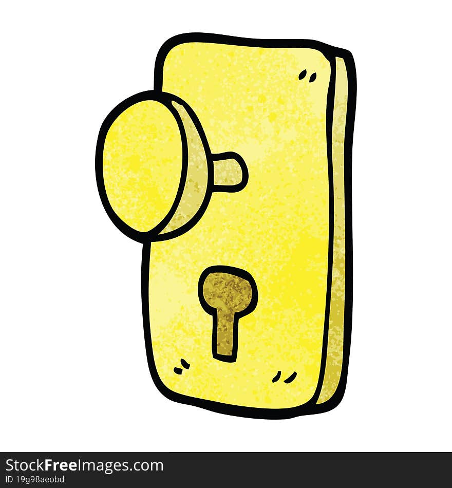 cartoon doodle door handle