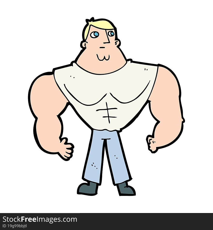 cartoon body builder