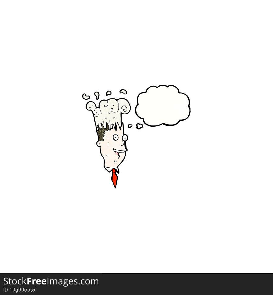 exploding head cartoon