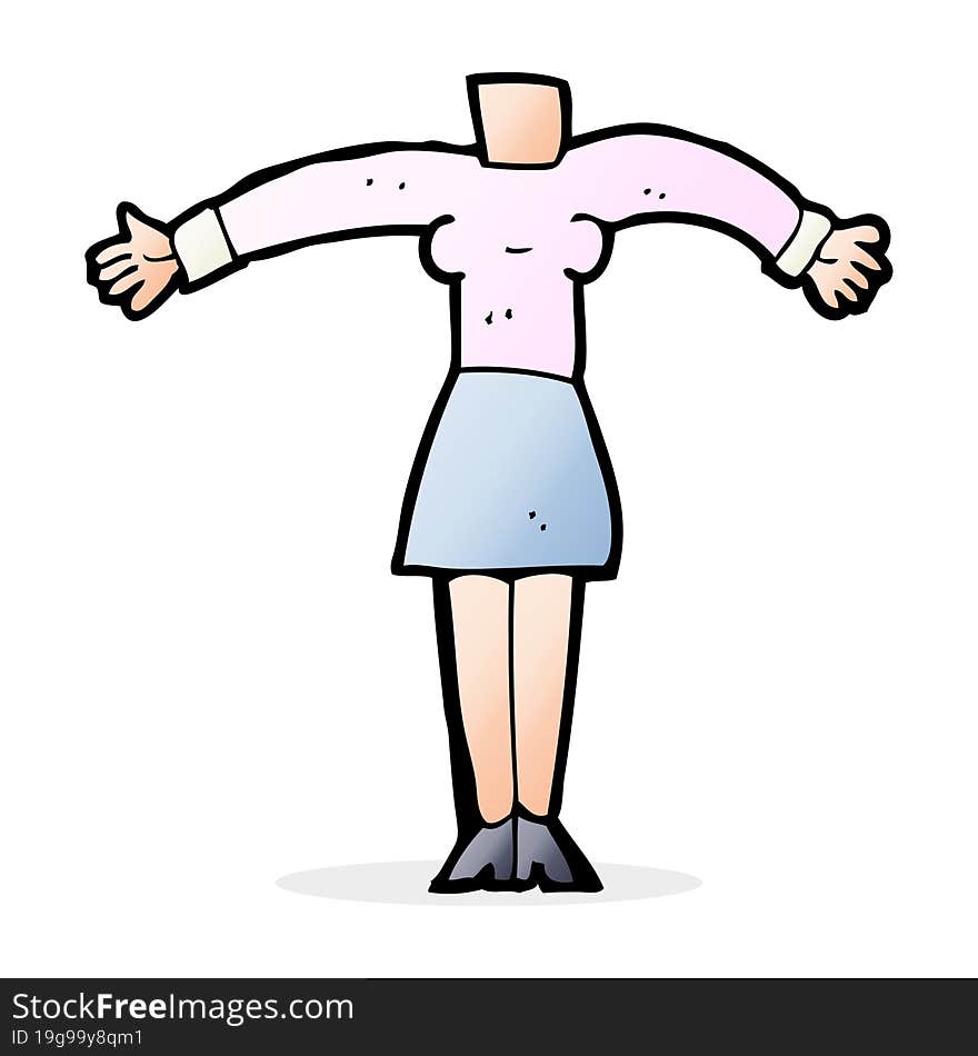 Cartoon Female Body (add Photos Or Mix And Match Cartoons