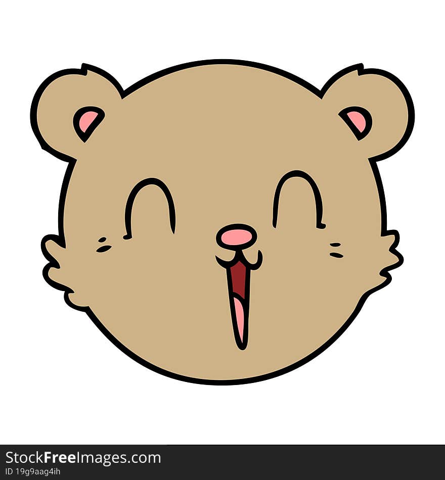 cute cartoon teddy bear face. cute cartoon teddy bear face