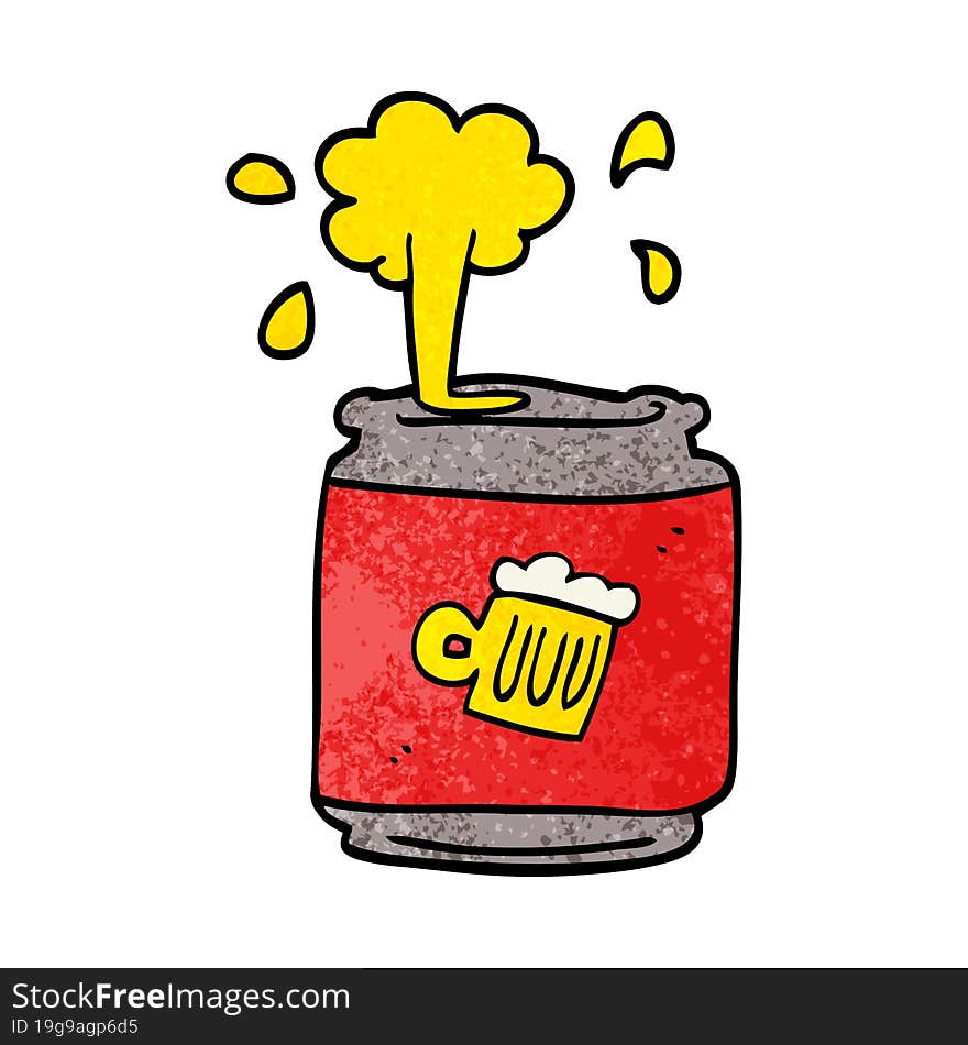 cartoon doodle of a can of beer