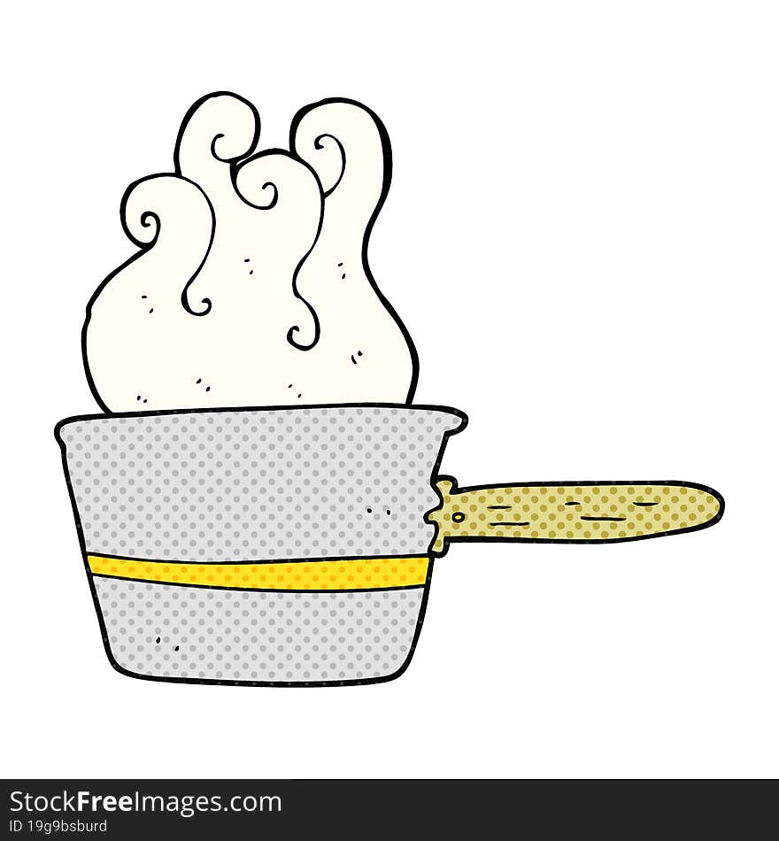 cartoon saucepan cooking