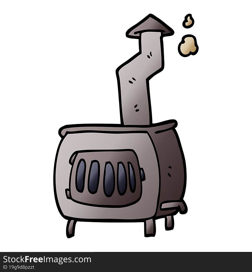 cartoon doodle old wood burner